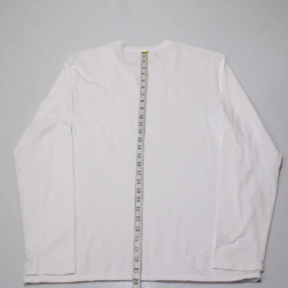 M. Singer NWD Long Sleeve T-Shirt Size XL in Solid White 100% Cotton - Picture 6 of 10